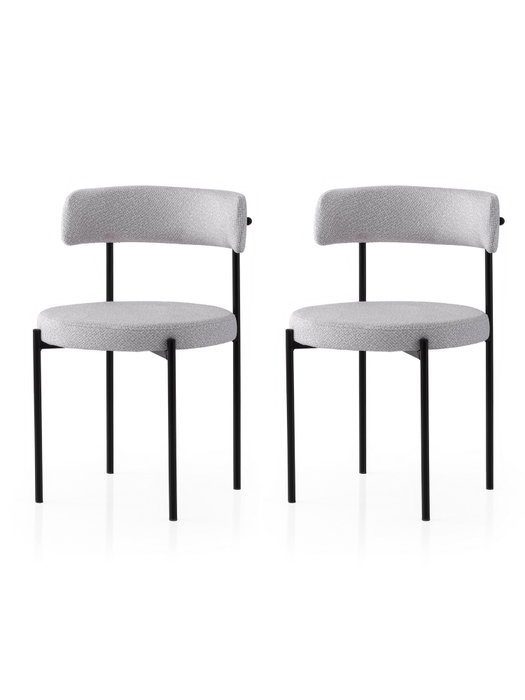 Hanah Home Gını - 4001 V2 Conjunto de Sillas Negro y Gris Hanah Home Gını - 4001 V2 Conjunto de Sillas Negro y Gris